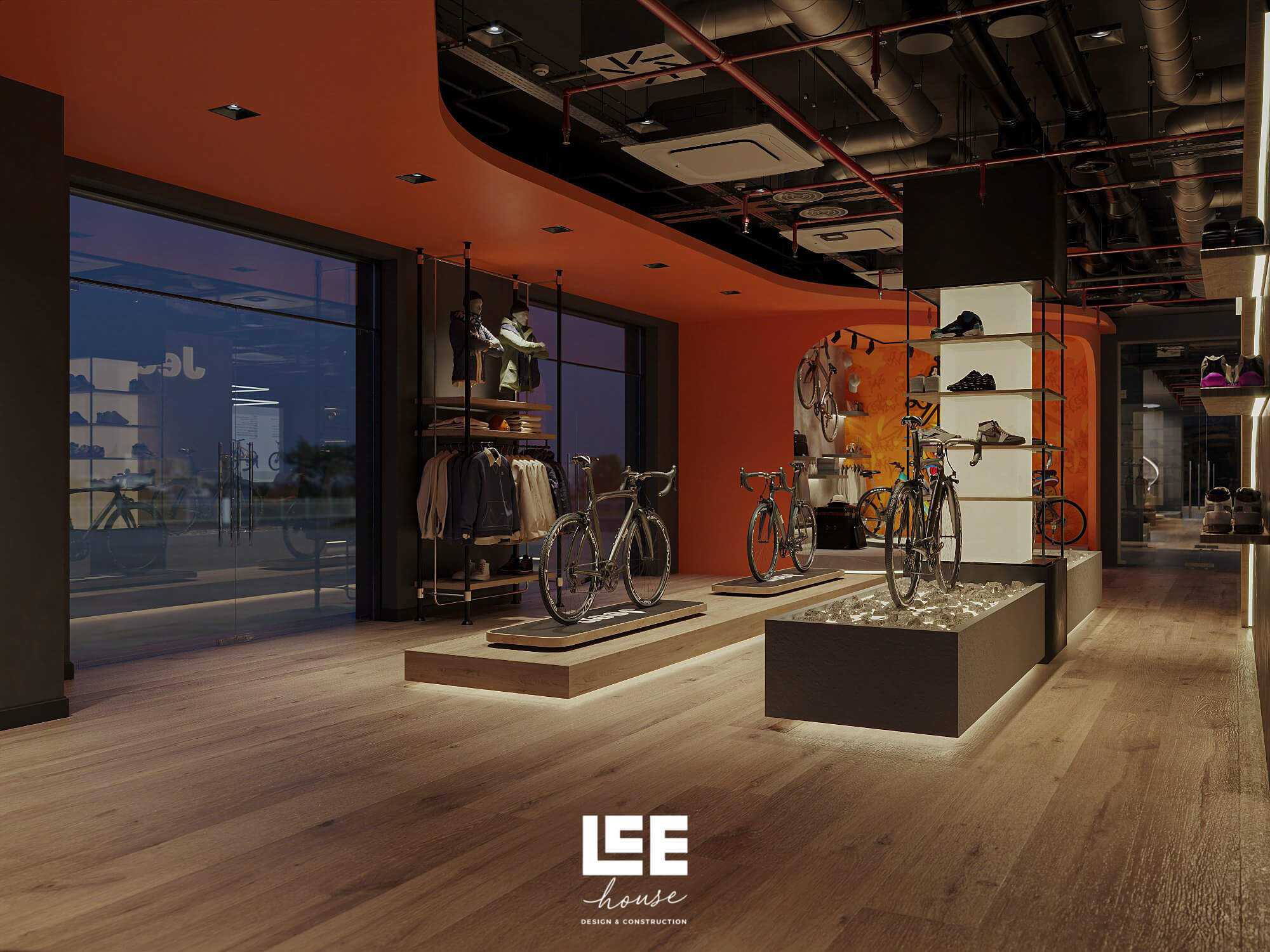 Thiết kế nội thất Showroom Jeep Bicycle