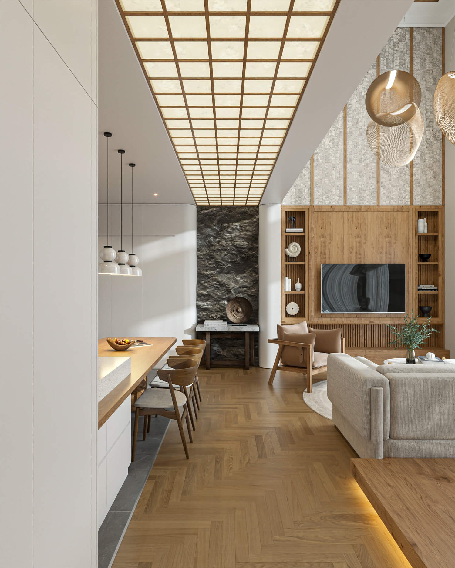 Thiết kế nội thất Căn hộ Duplex Sky Oasis Ecopark