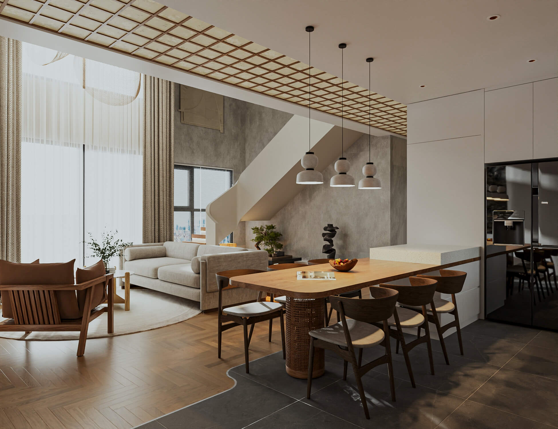 Thiết kế nội thất Căn hộ Duplex Sky Oasis Ecopark